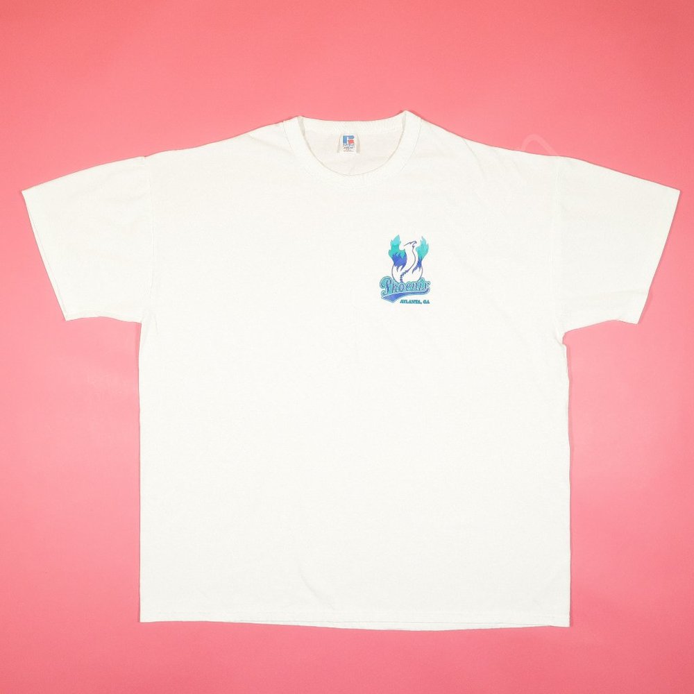 Russell Vintage 1990s Phoenix Atlanta GA Single Stitch T Shirt in White Size 2XL - Picture 2 of 8